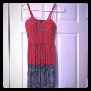 Red strappy sundress